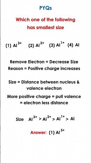 Atomic Size of Cation Explained | Trends, Factors | IIT JEE JAM Chemistry Question practice