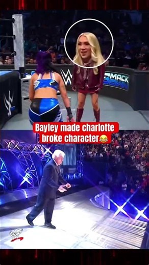 Bayley doing the Ric flair's walk was not scripted😂🔥 #wwe #bayley #charlotte #funny #wwedivas