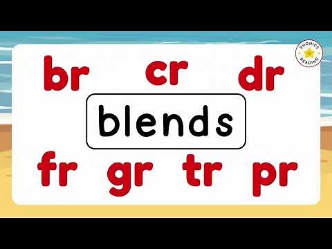 Learn To Blend | Consonant Blends Chant | br cr dr gr fr pr tr | Phonics Reading