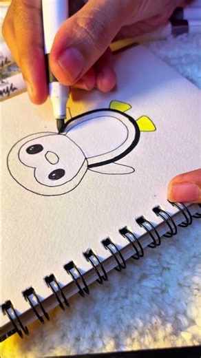 Penguin Drawing to Realistic AI Art 🐧✨ (Amazing Transformation!) #shorts