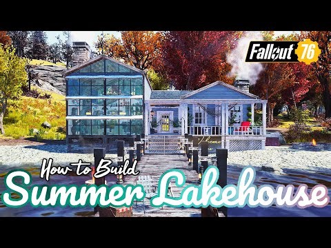 Summer Lakehouse CAMP Build & How to Build Tutorial 4K #Fallout76
