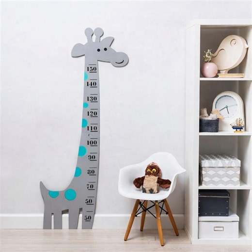 Giraffe Height Growth Chart | Kids Wooden Wall Height Ruler | Nursery Wall Decor | Toddler Room Measuring Chart - Etsy