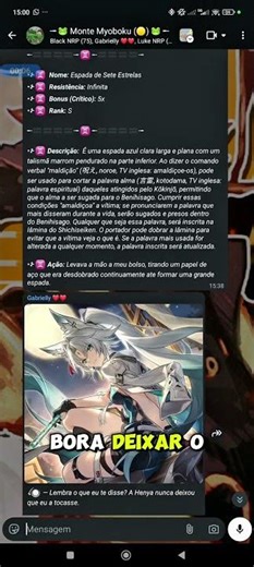 ARMAMENTOS LENDÁRIOS EM NARUTO #naruto #rpg