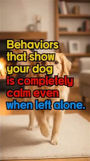 Behaviors that show your dog is completely calm even when left alone. #animals