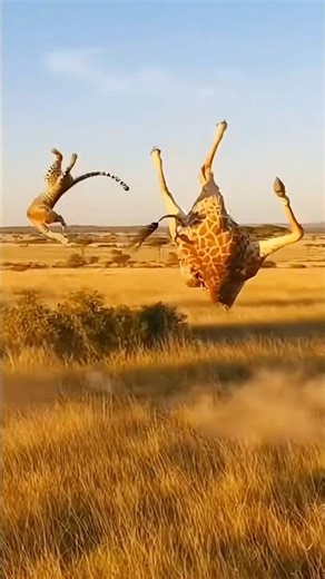 Giraffe and leopard knockout 😁