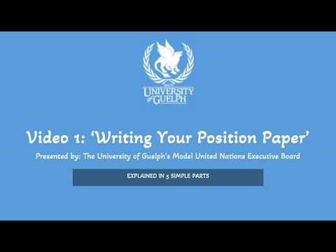 Training Recap Video: Writing Your Position Paper