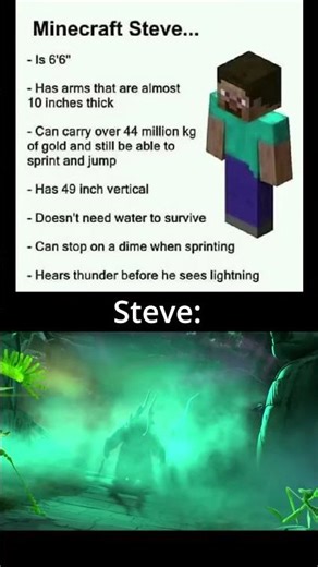 Steve is op fr #minecraft #gaming #memes #minecraftsurvivalseries