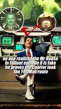 The Mr. House in Fallout episode 8 was fake. He proves the Courier took the Yes Manroute. #fallout