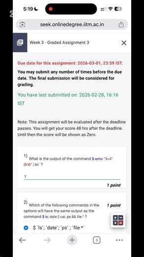System Command (SC) Week 3 Graded Assignment | IITM BS Data Science #iitmbs #assignment #graded