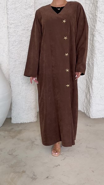 Winter Abaya Design Code: (5S) Price: 360 AED #abaya #ootd #foryou #abayadubai #winter #stars