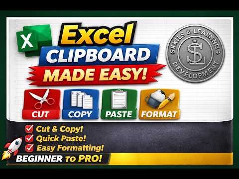 Excel Home Tab Explained 🔥 | Clipboard, Cut, Copy, Paste & Format (Beginner to Pro)