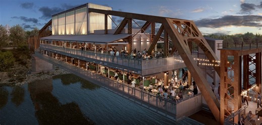 Part of Rock Island Bridge entertainment district expected to open next month