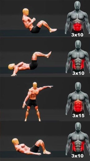 🔥 Killer Abs Workout | 4 Best Abs Exercises 💪 #bodybuilding #workout #armworkout