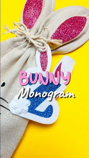 Cute Easter Monogram Tag with Cricut 🐰 Easy DIY Personalized Gift Tag #cricut #diy #eastercrafts