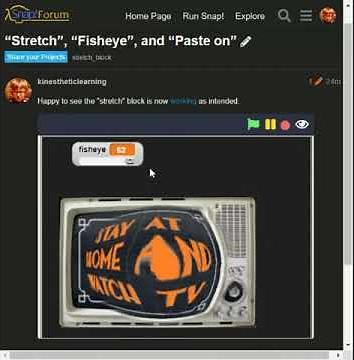 Stretch, Fisheye, and "Paste on" (in Snap! programming language)