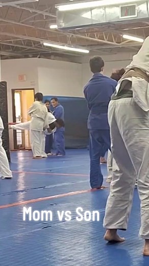 Only time he'll get away with it! #mom #momandson #judo #martialarts #warrior #humor #judohumor #brazilianjiujitsu #wrestling #funny