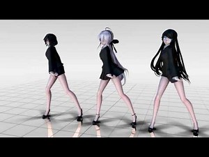 [MMD]1623 TDA Uniform Haku,Tori&Yoru Hot Dance GFriend Rough [DL][1080P,60FPS][RAY MMD]