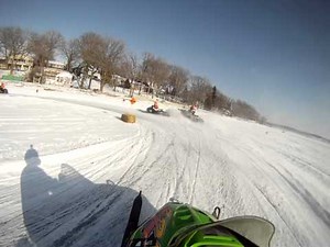 USXC Snowmobile Racing Detroit Lakes MN 1-5-13 Trail Class 1997 Arctic cat ZR 440
