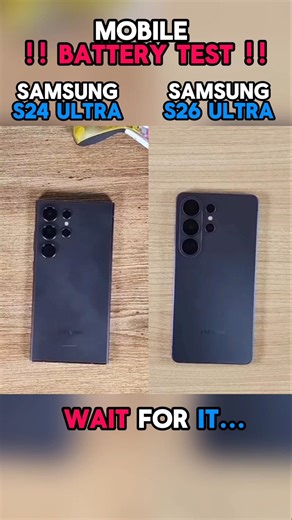 ⚡☠️ SAMSUNG S24 ULTRA VS SAMSUNG S26 ULTRA BATTERY TEST!!