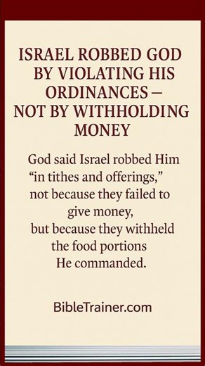 Malachi 3:7-12 Explained--Israel Robbed God by Violating His Ordinances | Dr. Timmy Tezeno #tithing