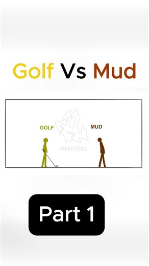 Golf vs Mud stickman fight #viral #tournament #sticknodes