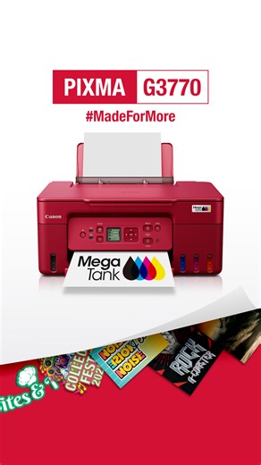 7.6M views · 66K reactions | Discover how the PIXMA G3770 brings your music passion to life with vibrant posters, wristbands, and memorabilia that transform your space. Concert vibes that are truly #MadeForMore. #GoBeyond #CanonMegaTankPrinters #InkTankPrinters #Printer #CanonIndia #DelightingYouAlways #CANwithCanon #CanonPIXMAPrinters #DIY #G3770 #PIXMAG3770 #CANONPRINTERS #MadeForMore | CANON India | Facebook