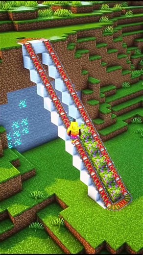 Working Escalator Tutorial in Minecraft ⚙️🔥 #shorts #viral #minecraft