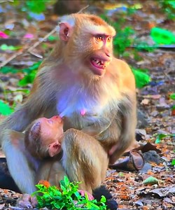 2K views · 71 reactions | Mum Left... Pitiably to P-o-o-r baby monkey SARO, SARIKA mother left him stays lonely on the ground. #monkeyvideos | Monkey Smile | Facebook