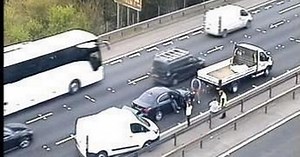 Live M25 traffic updates as three vehicle crash causes delays