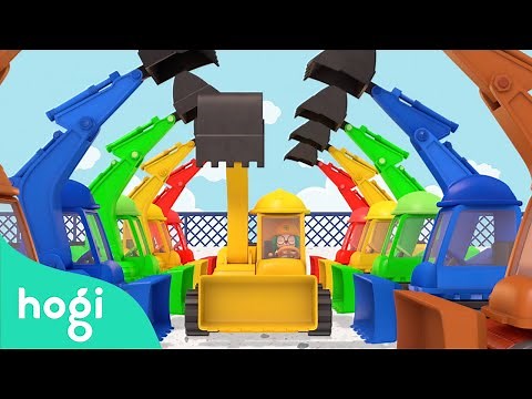 I am Colorful Excavator and more! | Vehicle Songs | Nursery Rhymes Collection | Pinkfong & Hogi