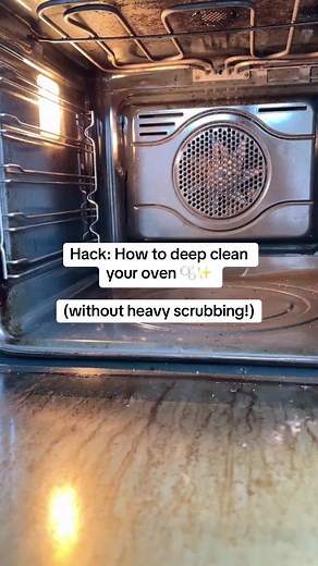 A top request! Make your oven sparkle (without heavy scrubbing or harsh fumes!) 🫧✨ this mix has been my go-to for years - its amazing at melting through tough grease! Use it with a scraper blade to lift burnt on mess quickly easily 🙌 scraper linked in my amazon storefront x #ovencleaning #ovencleaninghack #cleantok #cleaninghacks #cleaningtips #tipsandtricks #homehacks #hometips #deepclean