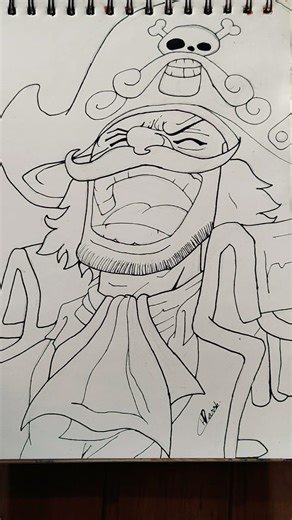 Lets draw The Pirate King:Gold D Roger(One Piece)