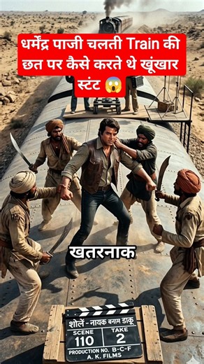 How Dharmendra Paaji used to do dangerous stunts on the roof of a moving train 😱 #shorts #dharmen...