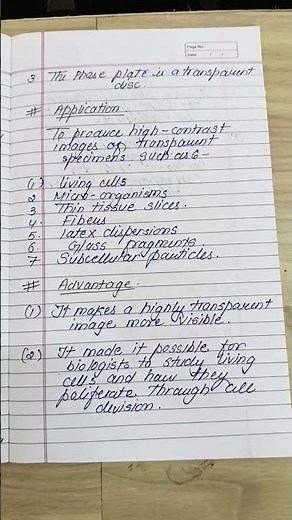 Full notes of Phase contrast microscope 😊 #studywithnotes #microscope #raydiagrams