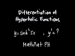 Differentiation of Hyperbolic Functions Differential Calculus Feliciano and Uy Part 1