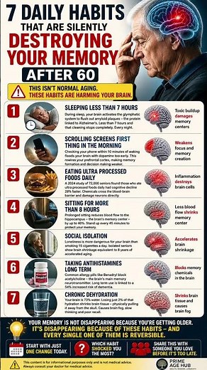 After 60… These 7 Habits Are Destroying Your Memory (Stop Now)