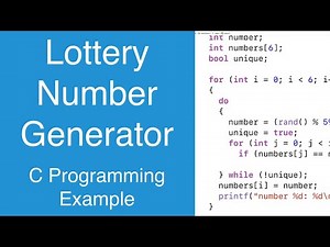Lottery Number Generator | C Programming Example