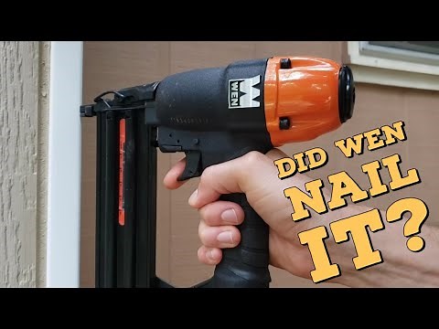 Is It Any Good? Wen 18 Gauge Brad Nailer Review, Unboxing and Using It Video w/ Air Compressor