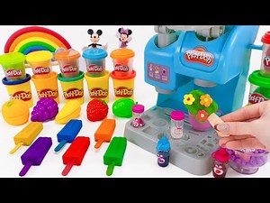 How to make Kinetic Sand Ice Cream & Cutting ASMR | PlayDoh Ice Cream 🌈 Kinetic Sand ASMR