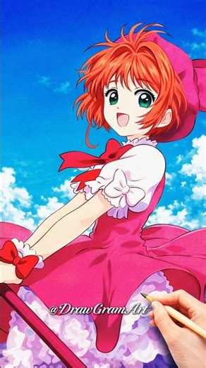 This Sakura Kinomoto Drawing Feels Like PURE MAGIC 😳✨ #SakuraKinomoto #CardcaptorSakura #MagicalGirl