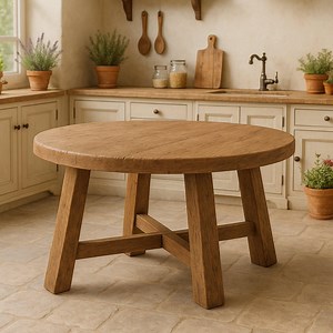 Handmade Rustic Round Wood Dining Table: Farmhouse Kitchen Table - Etsy