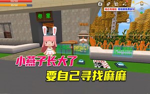 迷你世界：小燕子是老伯伯捡来的孩子，长大了要自己寻找麻麻_游戏热门视频