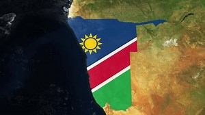 Namibia Country Zoom with Flag Reveal
