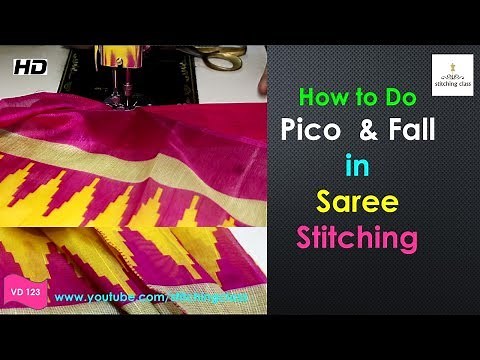 Fall and Pico Stitching || How to do Pico in Saree || How to do Fall in Saree ||Fall Pico ||