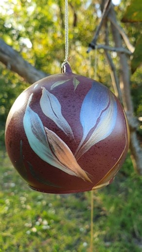 'Plum' wind-chime ornament. One of four colours in this year's release. Will it be one or one of each? The first installment has only ten ornaments in each colour available. See link in profile to my Madeit store. | KymCo Handmade