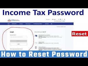 ITR Password Forgot | How to Income Tax Password Reset | ITR Login id and Password Forgot