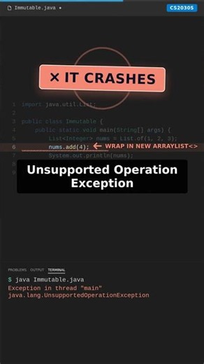 Java: List.of() can't be changed (CS2030S)