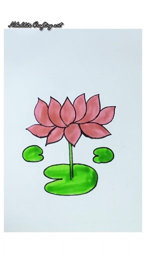 How to draw a lotus 🪷 easily step by step / Lotus drawing tutorial #lotus#drawing #draw #flower