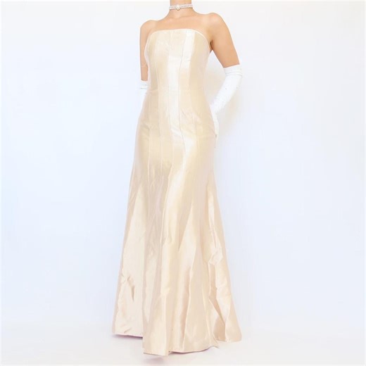 90s strapless prom dress. Strapless prom dress.... | Depop