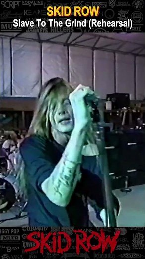 SKID ROW - Slave To The Grind (1991 Rehearsal) #glamrock #glammetal #rocknroll #rock